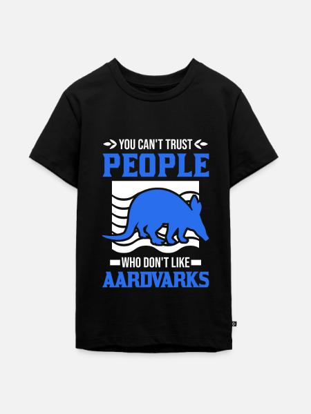 Erdferkel Geschenk Aardvark - Teenager Premium Bio T-Shirt - Schwarz