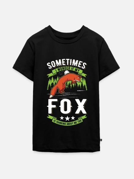 Fuchs Geschenk Rotfuchs - Teenager Premium Bio T-Shirt - Schwarz