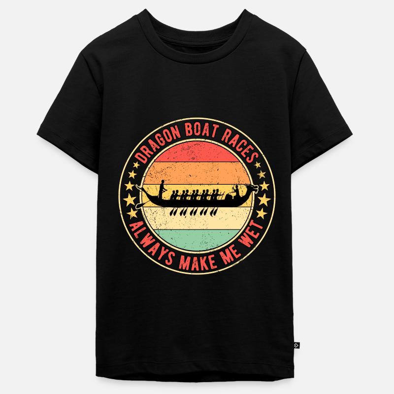 Drachenbootrennen Drachenboot Courses de bateaux-dragons - T-shirt Premium bio Ado - noir
