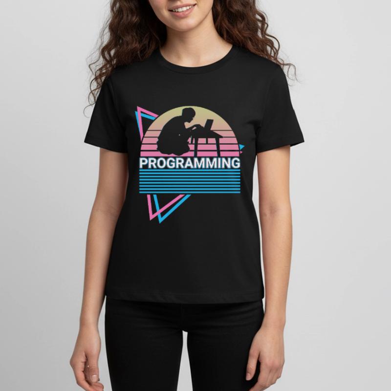 Programmierung Programmierer Retro Teenager Premium Bio T-Shirt