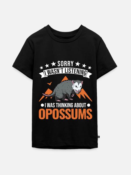 Opossum Geschenk Possum Beutelratte - Teenager Premium Bio T-Shirt - Schwarz