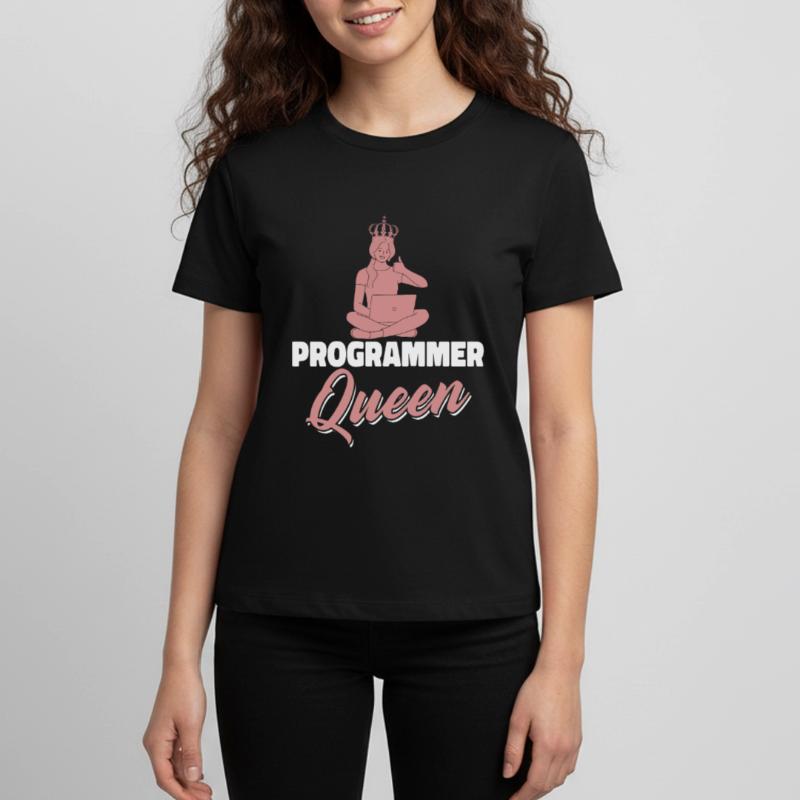 Développeur Coder Programmeur Queen T-shirt Premium bio Ado