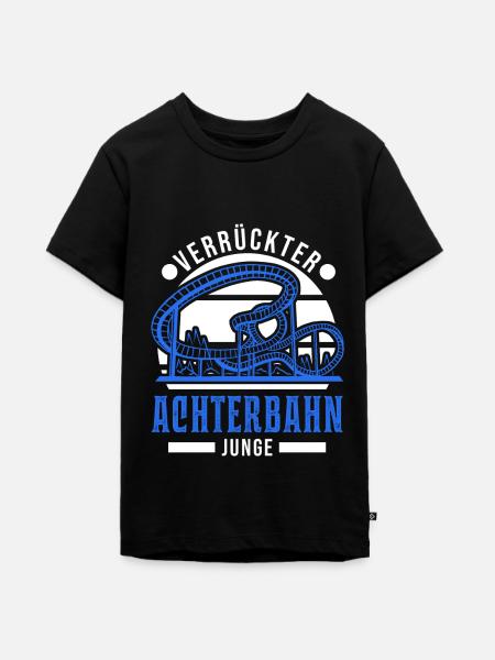 Verrückter Achterbahn Junge Achterbahnfahrt - Teenager Premium Bio T-Shirt - Schwarz