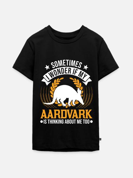 Erdferkel Geschenk Aardvark - Teenager Premium Bio T-Shirt - Schwarz