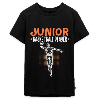 Junior Basketball Player Basketballer - Teenager Premium Bio T-Shirt - Schwarz - Vorne - AI Model Teenager Male light (155cm)