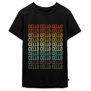 Cello Cello Cello Cello Spieler - Teenager Premium Bio T-Shirt - Schwarz - Vorne - AI Model Teenager Male light (155cm)