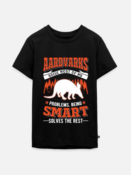 Erdferkel Geschenk Aardvark - Teenager Premium Bio T-Shirt - Schwarz