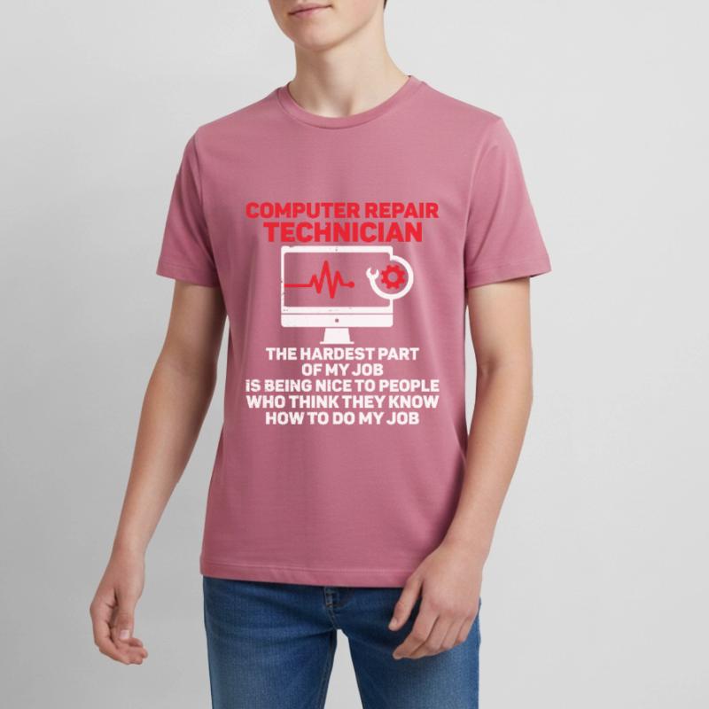 Computer Repair Technology Support Technology Teenager Premium Organic T-Shirt