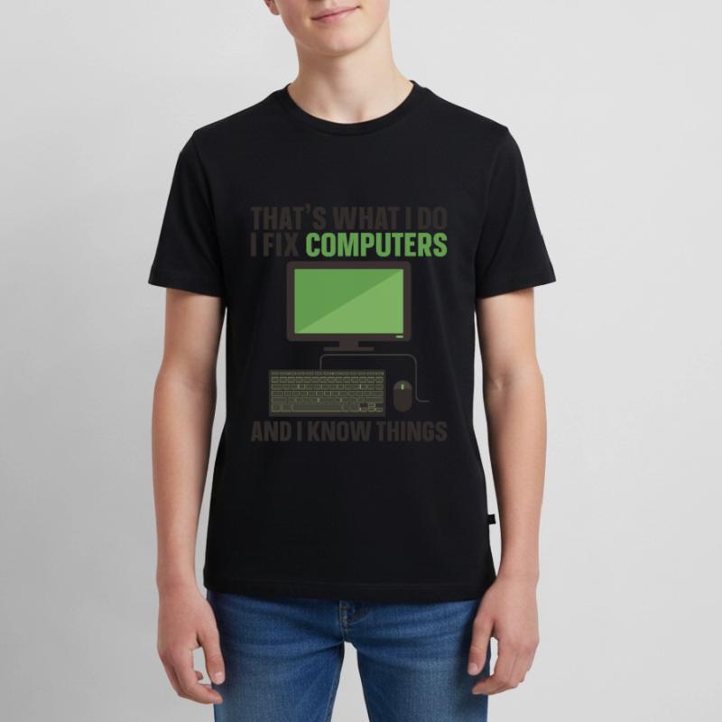 Computer Repair Technology Support Technology Teenager Premium Organic T-Shirt
