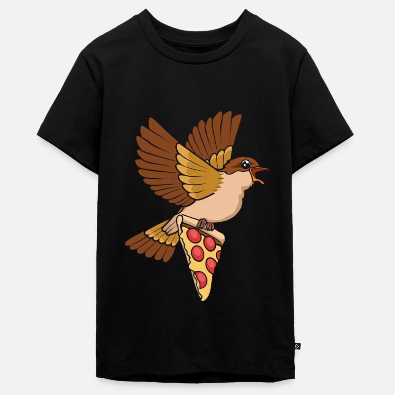 Pizza Eater Observation des oiseaux - T-shirt Premium bio Ado - noir