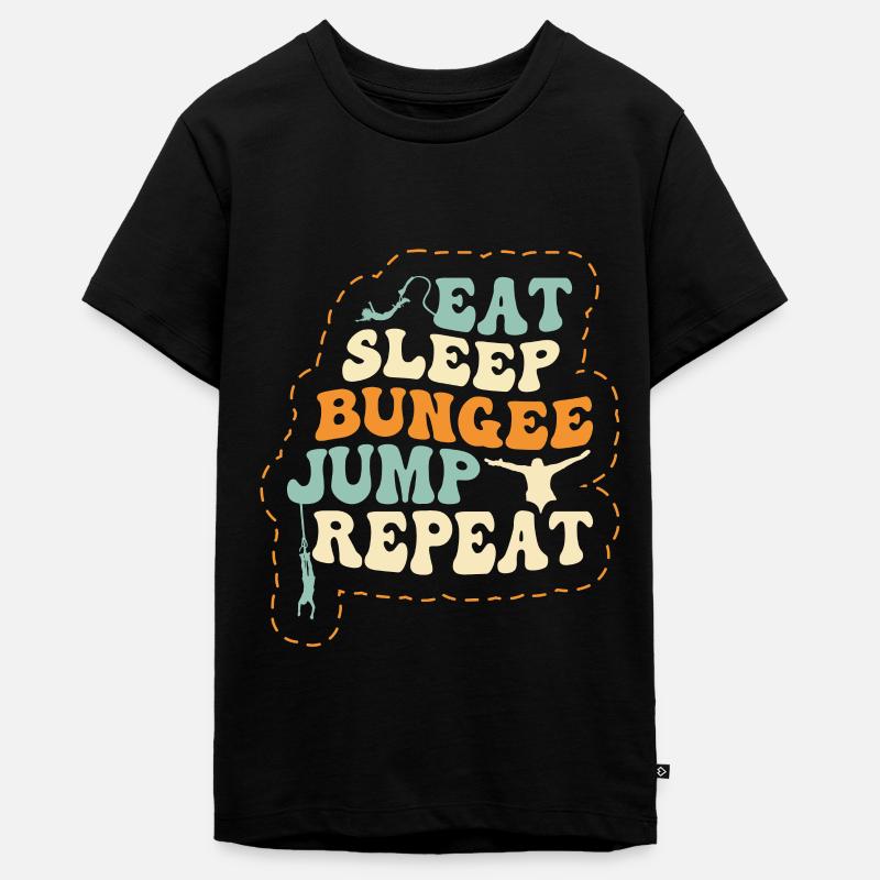 Manger Dormir saut à l’élastique Répéter - T-shirt Premium bio Ado - noir