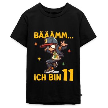 11.Geburtstag Jungen Geburtstagsgeschenk 11 Jahre - Teenager Premium Bio T-Shirt - Schwarz - Vorne - AI Model Teenager Male light (155cm)