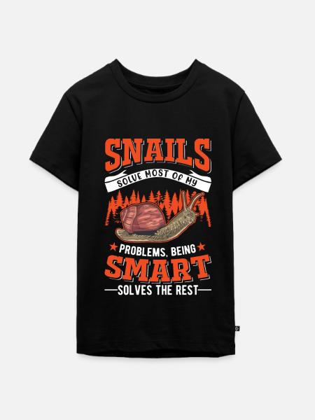 Schnecke Geschenk Weinbergschnecke - Teenager Premium Bio T-Shirt - Schwarz