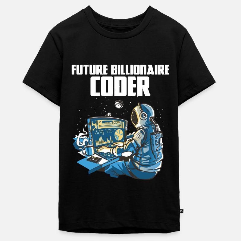 Futur codeur milliardaire - T-shirt Premium bio Ado - noir