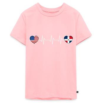 République dominicaine - T-shirt Premium bio Ado - rose - Devant