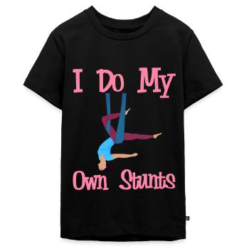 Aerial Silk Aerialist - Teenager Premium Bio T-Shirt - Schwarz - Vorne - AI Model Teenager Male light (155cm)