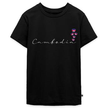 Cambodge - T-shirt Premium bio Ado - noir - Devant - AI Model Teenager Male light (155cm)