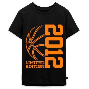 LIMITED EDITION 2012 BASKETBALL 14. GEBURTSTAG - Teenager Premium Bio T-Shirt - Schwarz - Vorne - AI Model Teenager Male light (155cm)