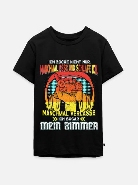 Gaming Spruch Videospiele - Teenager Premium Bio T-Shirt - Schwarz