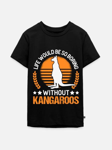 Australisches Känguru Australien Kangaroo - Teenager Premium Bio T-Shirt - Schwarz