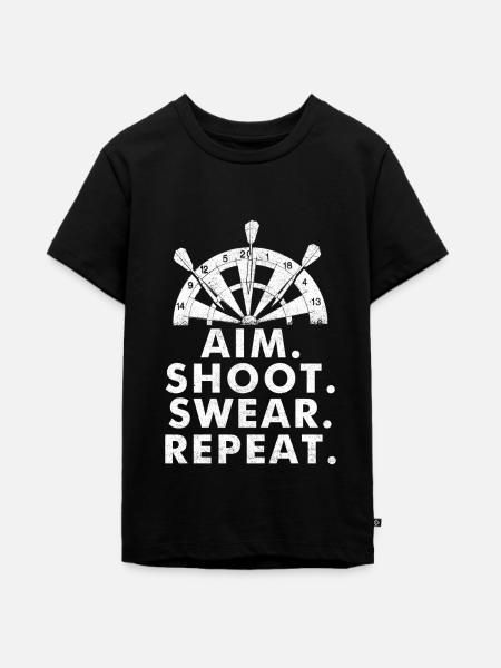 dart spielen - Teenager Premium Bio T-Shirt - Schwarz