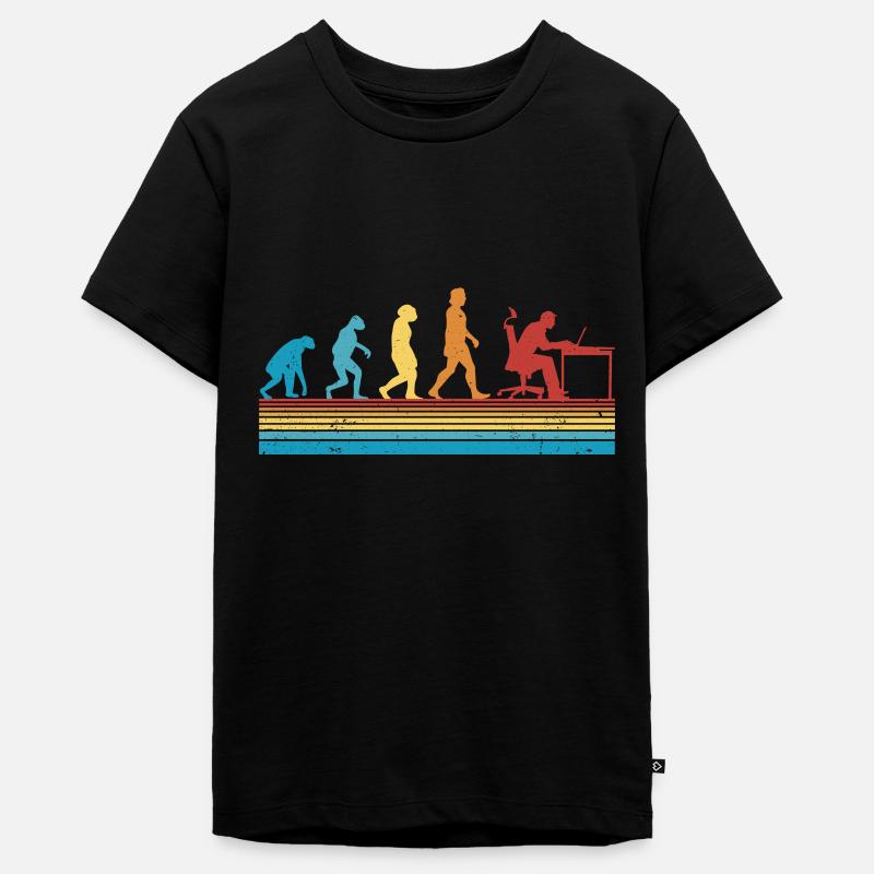 Computer Scientist Evolution Programmer Nerd - Teenager Premium Organic T-Shirt - black