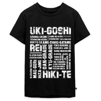 Judo - Teenager Premium Bio T-Shirt - Schwarz - Vorne - AI Model Teenager Male light (155cm)