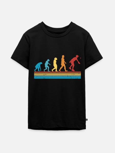 Pickleball Evolution Pickleballspieler - Teenager Premium Bio T-Shirt - Schwarz