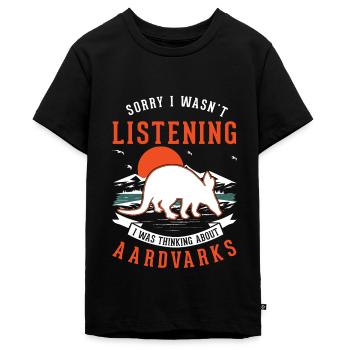Aardvark Gift Aardvark - Teenager Premium Organic T-Shirt - black - Front - AI Model Teenager Male light (155cm)
