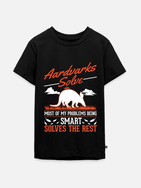 Erdferkel Geschenk Aardvark - Teenager Premium Bio T-Shirt - Schwarz