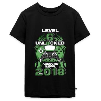 Gaming .6 Geburtstag 6 Jahre Gamer - Teenager Premium Bio T-Shirt - Schwarz - Vorne - AI Model Teenager Male light (155cm)