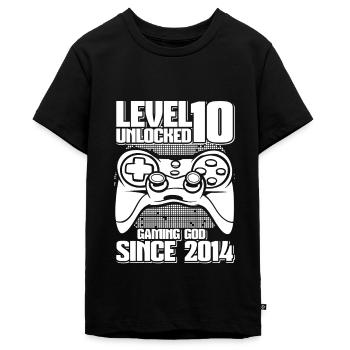 Gaming 10. Geburtstag 10 Jahre Gamer - Teenager Premium Bio T-Shirt - Schwarz - Vorne - AI Model Teenager Male light (155cm)