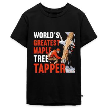 Sirop d’érable Érable Sève d’érable - T-shirt Premium bio Ado - noir - Devant - AI Model Teenager Male light (155cm)