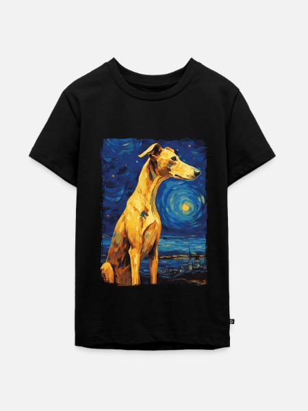 Galgo Espanol Starry Night - Teenager Premium Bio T-Shirt - Schwarz