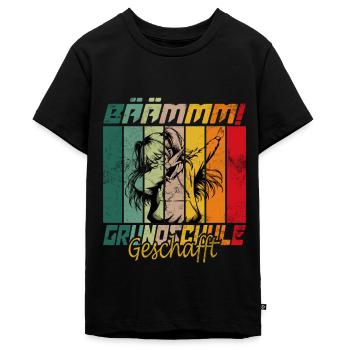 Abschluss Grundschule Mädchen - Teenager Premium Bio T-Shirt - Schwarz - Vorne - AI Model Teenager Male light (155cm)