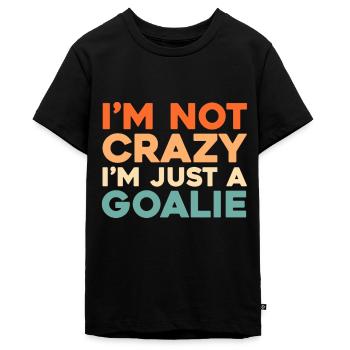 Eishockey Torwart - Teenager Premium Bio T-Shirt - Schwarz - Vorne - AI Model Teenager Male light (155cm)