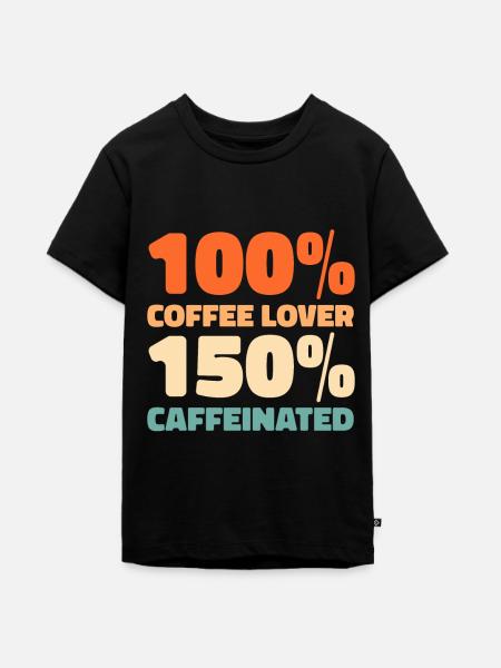 Kaffee Cafe - Teenager Premium Bio T-Shirt - Schwarz