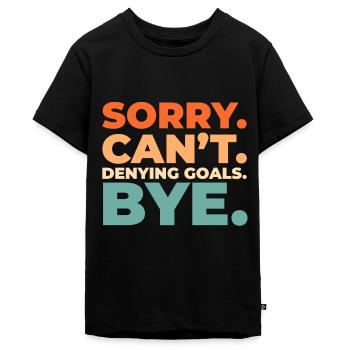Eishockey Torwart - Teenager Premium Bio T-Shirt - Schwarz - Vorne - AI Model Teenager Male light (155cm)