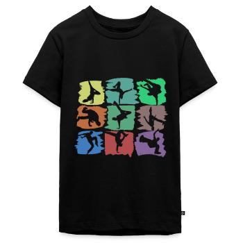 Breakdance und Breakdancer - B-Boying Geschenk - Teenager Premium Bio T-Shirt - Schwarz - Vorne - AI Model Teenager Male light (155cm)