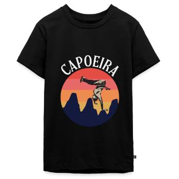 Brazilianischer Capoeira - Teenager Premium Bio T-Shirt - Schwarz - Vorne - AI Model Teenager Male light (155cm)