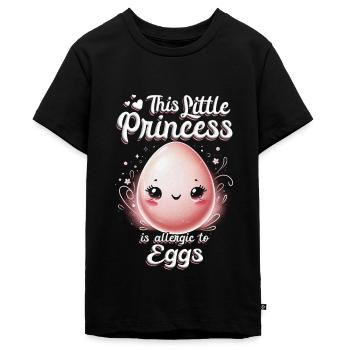 Egg Allergy Allergic To Eggs - Teenager Premium Organic T-Shirt - black - Front - AI Model Teenager Male light (155cm)