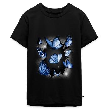 Schmetterlinge Schmetterling Insekt Insekten - Teenager Premium Bio T-Shirt - Schwarz - Vorne - AI Model Teenager Male light (155cm)