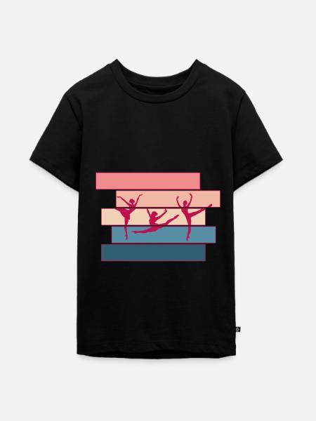 Ballet Frau Silhouette - Teenager Premium Bio T-Shirt - Schwarz