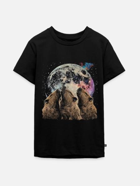 Capybara Capibara Heulender Mond - Teenager Premium Bio T-Shirt - Schwarz