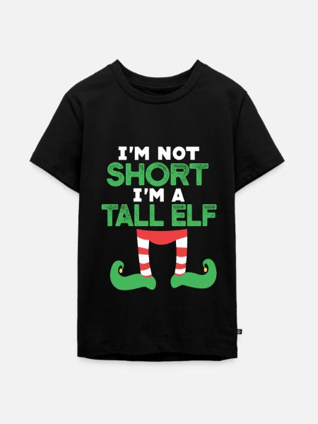 Großer Elf Elf Weihnachten - Teenager Premium Bio T-Shirt - Schwarz