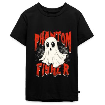 Appât fantôme Halloween Parapsychologie - T-shirt Premium bio Ado - noir - Devant - AI Model Teenager Male light (155cm)