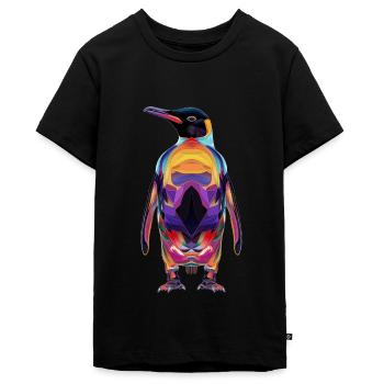 Pingouin oiseau incapable de voler Popart - T-shirt Premium bio Ado - noir - Devant - AI Model Teenager Male light (155cm)