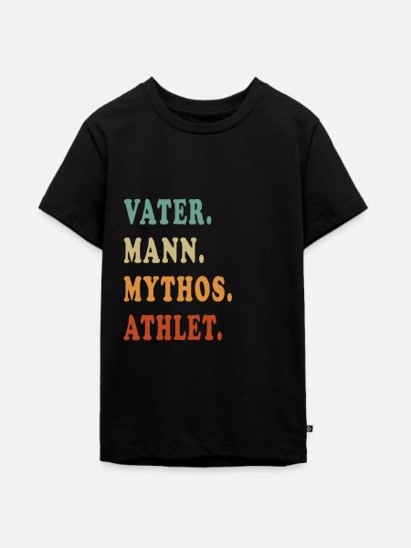 Athlet Vater Mythos - Teenager Premium Bio T-Shirt - Schwarz