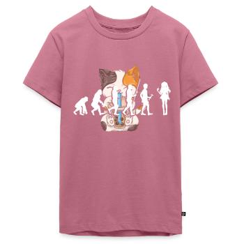 Thé à bulles Boba BubbleTea Kawaii Japan Tea Kpop - T-shirt Premium bio Ado - mauve - Devant - AI Model Teenager Male light (155cm)