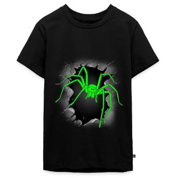 Spinnen Spinne Halloween Spinnen Phobie - Teenager Premium Bio T-Shirt - Schwarz - Vorne - AI Model Teenager Male light (155cm)